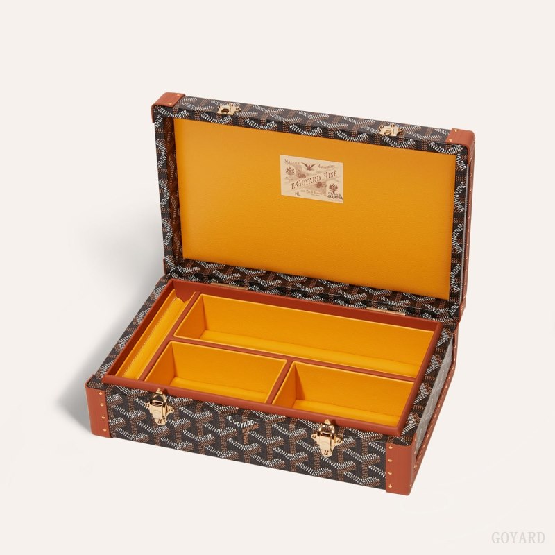 Boxes Goyard VENDÔME JEWELLERY CASE Negras Marrones | GY-LXJ0758