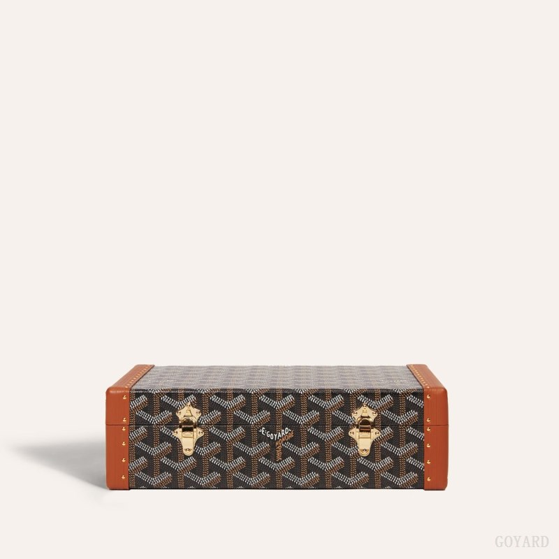 Boxes Goyard VENDÔME JEWELLERY CASE Negras Marrones | GY-LXJ0758