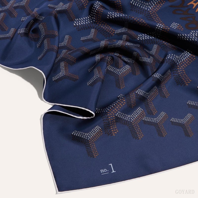 Bufandas Goyard SCARF N°1 Azul Marino Azules | GY-WTH9897