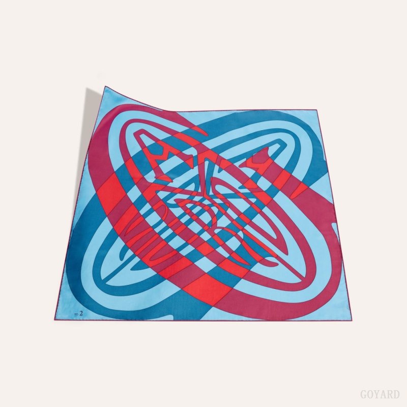 Bufandas Goyard SCARF N°2 Azules Rojas | GY-OLF8643