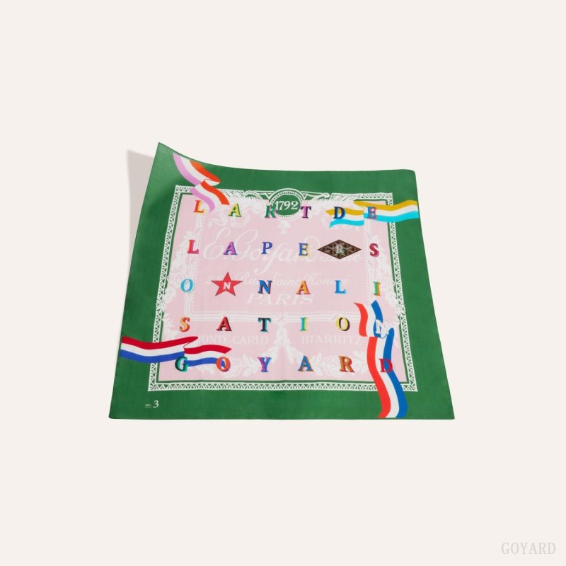 Bufandas Goyard SCARF N°3 Verde Rosas | GY-PVE6893