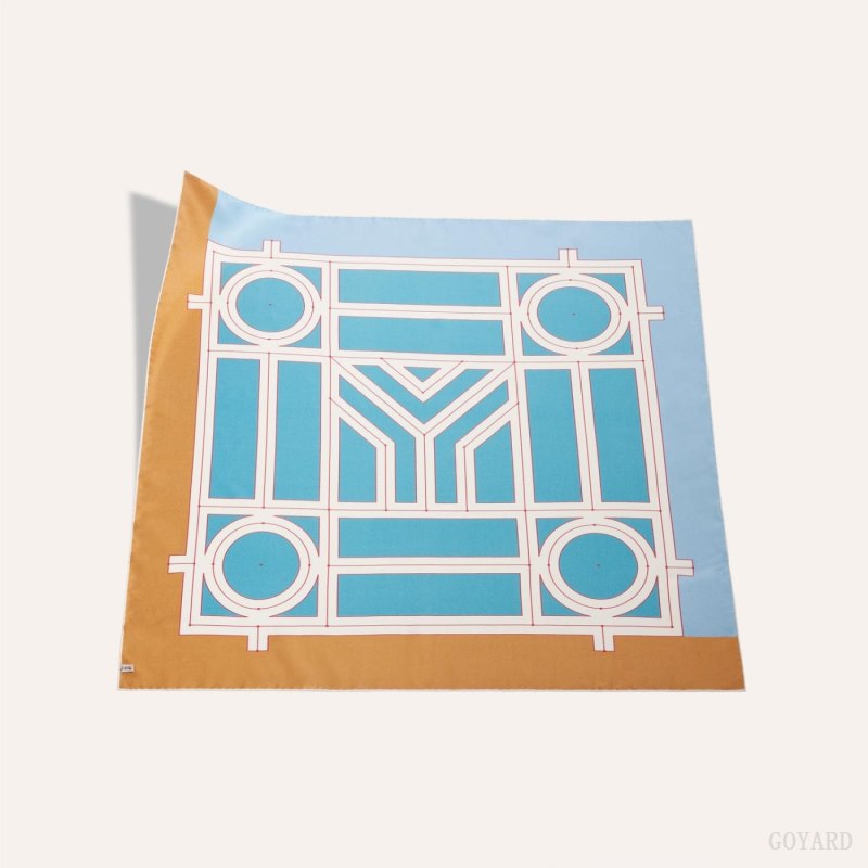 Bufandas Goyard SCARF N°4 Azul Marino Azules Burdeos | GY-SVM5820