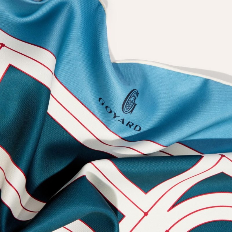 Bufandas Goyard SCARF N°4 Azul Marino Azules Burdeos | GY-SVM5820