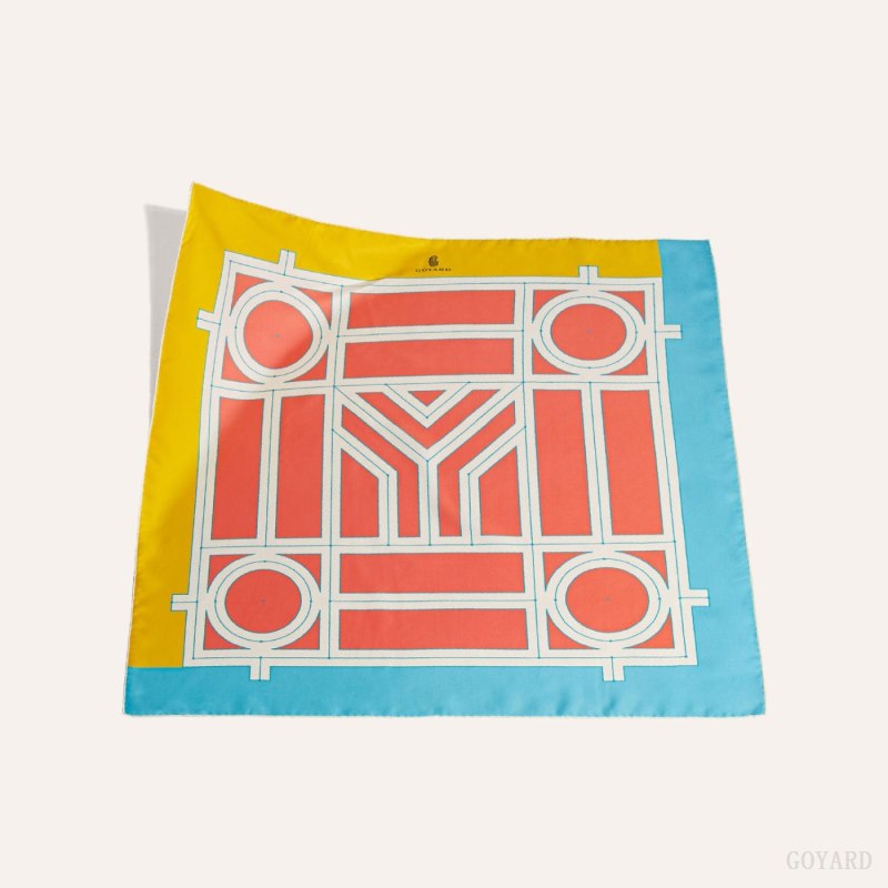 Bufandas Goyard SCARF N°4 Naranjas Azules Amarillo | GY-QZA1381