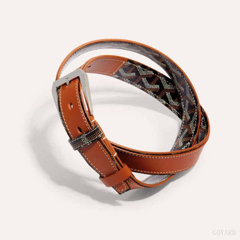 Cinturones Goyard FREGATE BELT Negras Marrones | GY-QEH9789