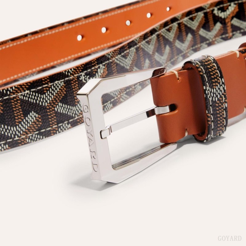 Cinturones Goyard FREGATE BELT Negras Marrones | GY-QEH9789