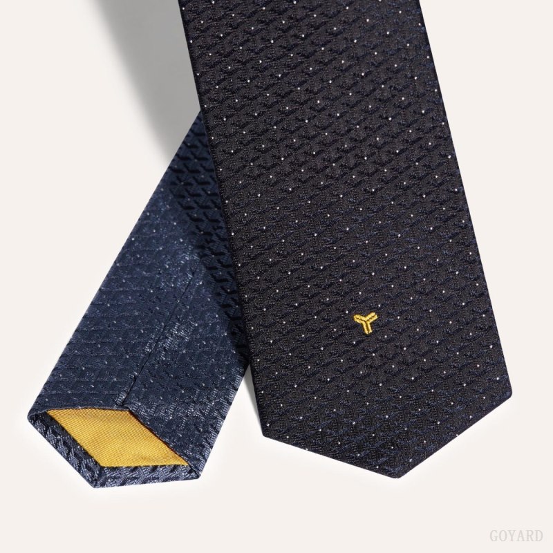 Corbatas Goyard Eldredge Bicolore tie Azul Marino Azules | GY-LYU9213