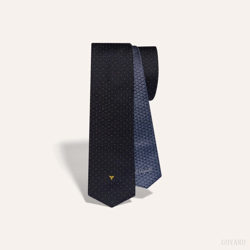 Corbatas Goyard Eldredge Bicolore tie Azul Marino Azules | GY-LYU9213