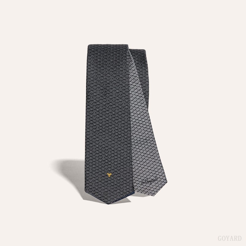 Corbatas Goyard Eldredge Bicolore tie Gris | GY-XPX5161