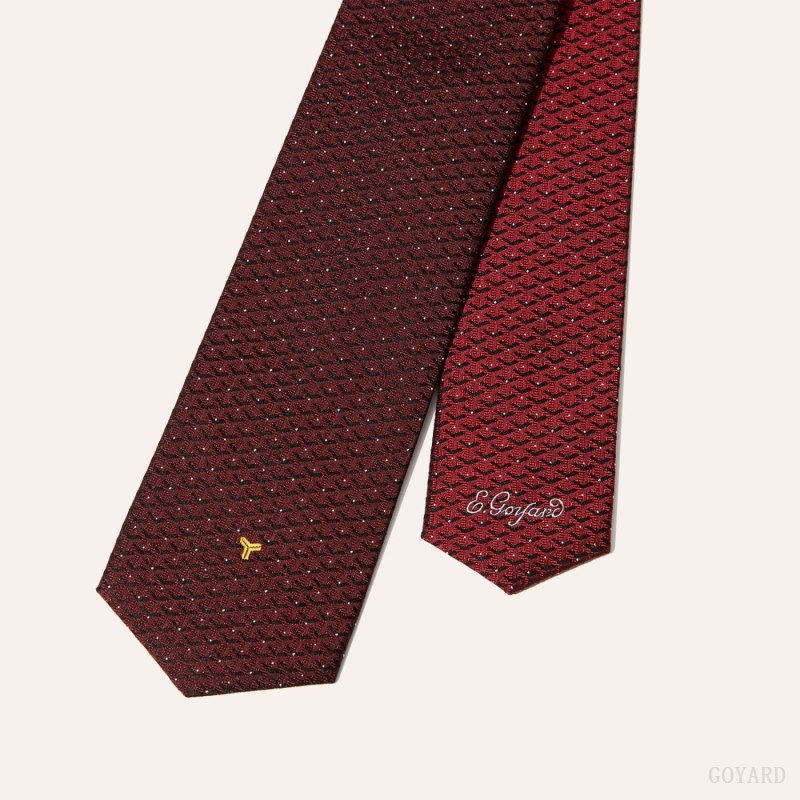 Corbatas Goyard Eldredge Bicolore tie Rojas Oscuro Rojas | GY-CZN0361
