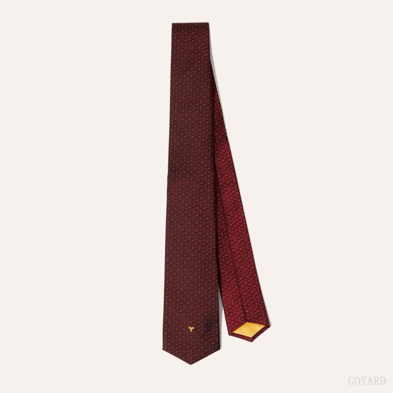 Corbatas Goyard Eldredge Bicolore tie Rojas Oscuro Rojas | GY-CZN0361