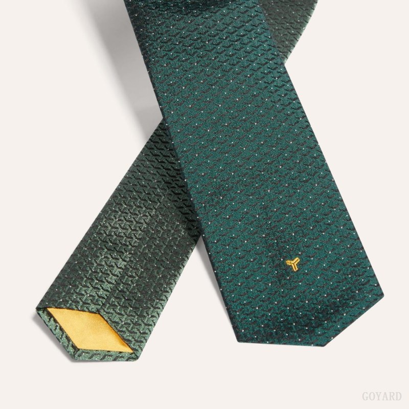 Corbatas Goyard Eldredge Bicolore tie Verde | GY-XYL6742