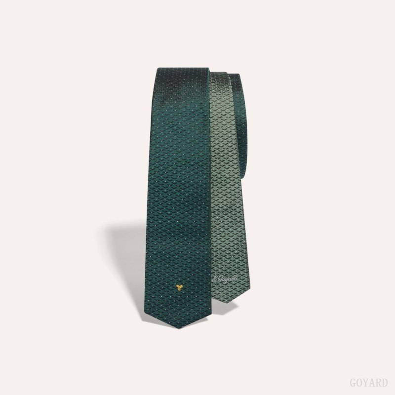 Corbatas Goyard Eldredge Bicolore tie Verde | GY-XYL6742