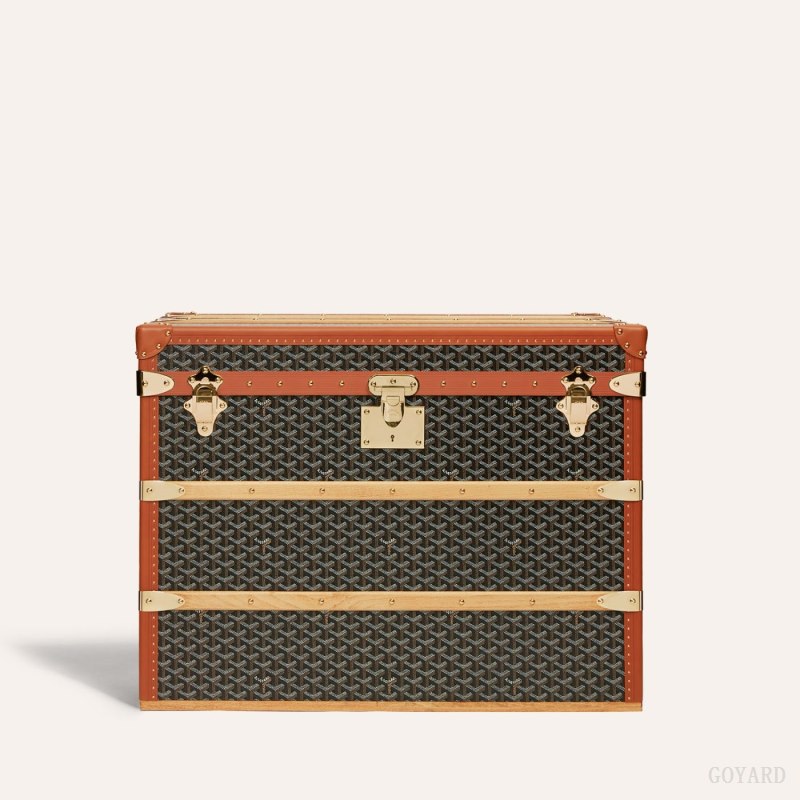 Maleta Goyard COURRIER TRUNK Negras Marrones | GY-AUM4953