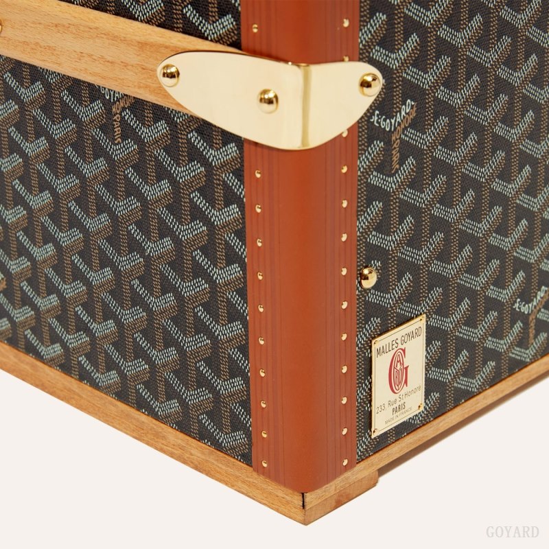 Maleta Goyard COURRIER TRUNK Negras Marrones | GY-AUM4953